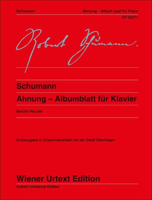 Schumann Ahnung - Album Leaf for Piano