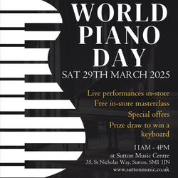 World Piano Day, Saturday March 29th