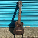 Ortega Earth Series Concert Preamp Ukulele 4 String - Okoume Coal Black