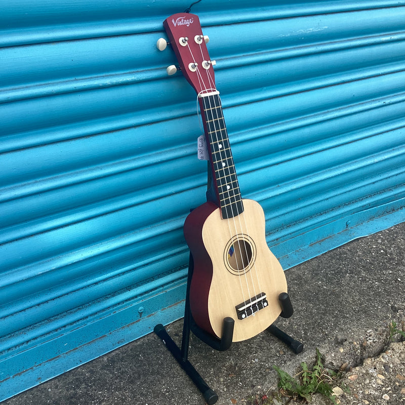 Vintage Laka Rainbow Series Soprano Ukulele - Natural (Inc. Gig Bag)