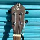 Ortega Earth Series Concert Preamp Ukulele 4 String - Okoume Coal Black