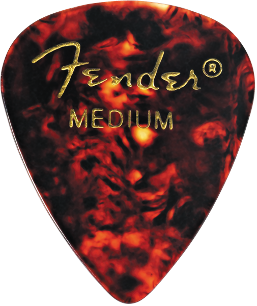 Fender Premium Celluloid Guitar Picks 351 Shape, Shell, Medium, 12-Pack