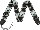 Fender Monogrammed Guitar StraStrap, Black/Light Grey/Dark Grey, 2"