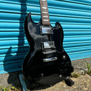 B-Stock Vintage V69 SG Style Electric Guitar Gloss Black