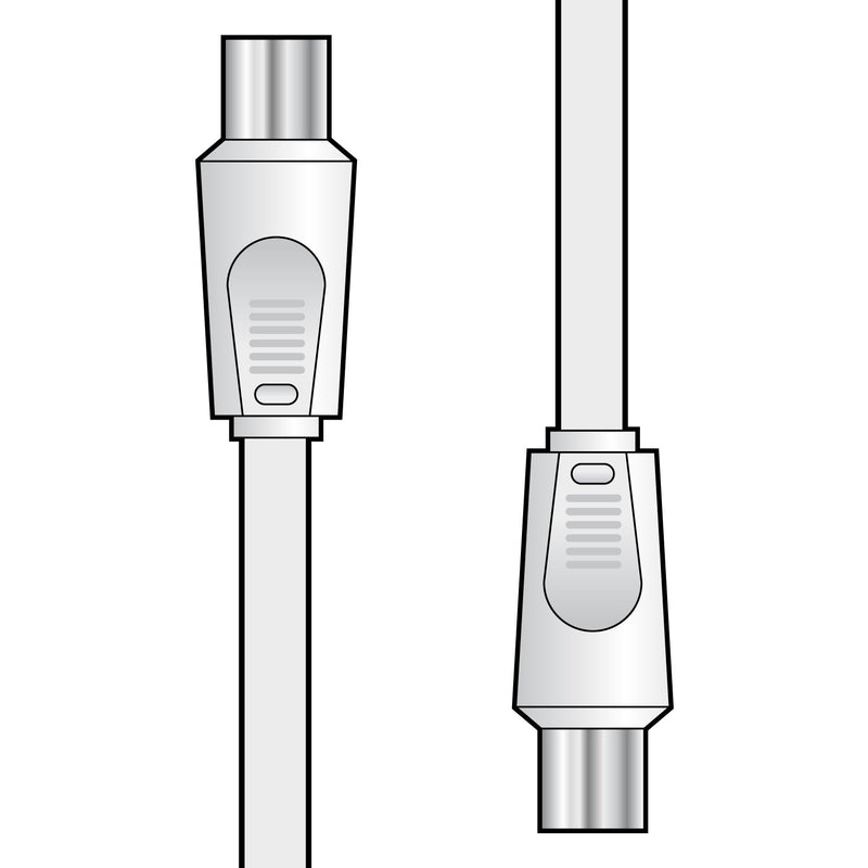 AV:Link Coaxial Plug to Plug TV Aerial Lead - 4m
