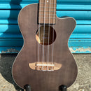 Ortega Earth Series Concert Preamp Ukulele 4 String - Okoume Coal Black