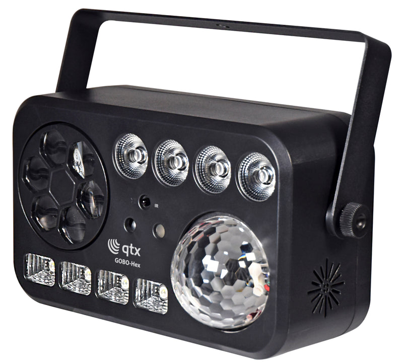 QTX GOBO Hex: 6-in-1 LED & Laser Lighting Effect