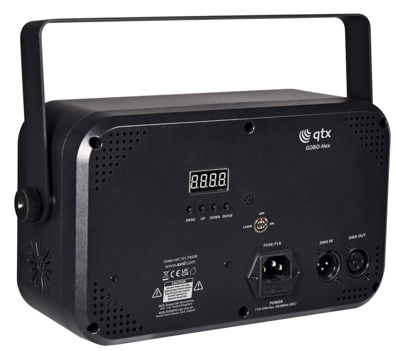 QTX GOBO Hex: 6-in-1 LED & Laser Lighting Effect