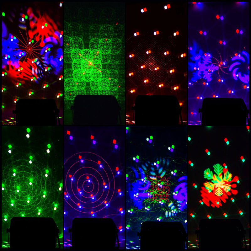 QTX GOBO Hex: 6-in-1 LED & Laser Lighting Effect