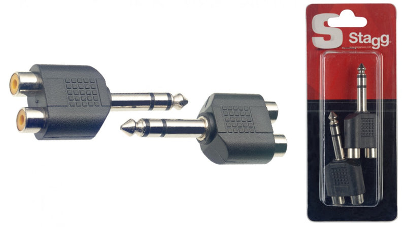 Stagg 2x Female RCA/Male Stereo Jack (2-Pack)