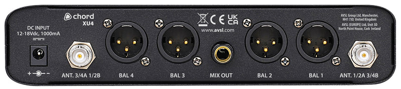 XU4 Series UHF Quad Handheld Microphone System