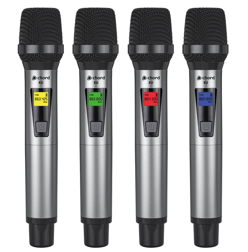 XU4 Series UHF Quad Handheld Microphone System