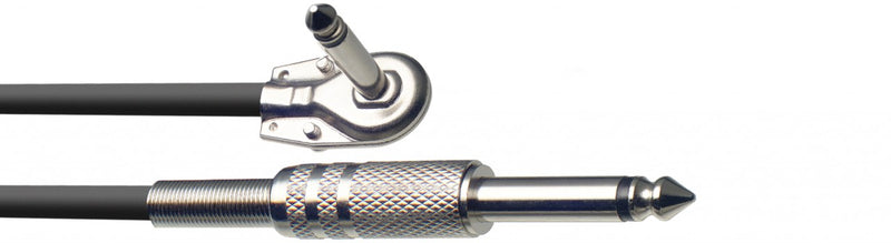 Stagg S Series Instrument Cable 6m 6.3mm Jack to 6.3mm Jack Cable (One Right Angle Jack)