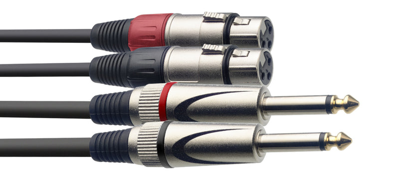 Stagg Twin XLR female / jack male Cable