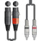 Citronic Classic Audio Leads 2 x XLR Female - 2 x RCA Plugs (3M)