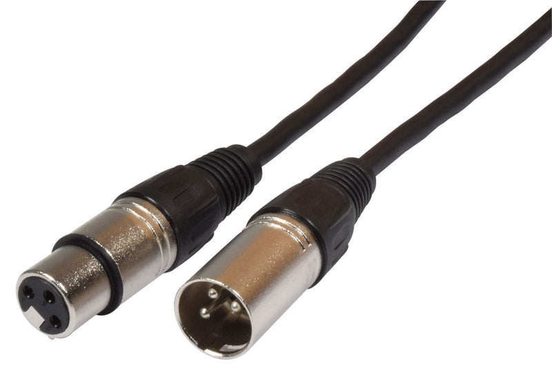 QTX 1.5m XLR Male to XLR Female Microphone Lead