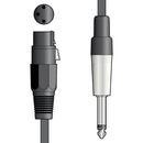 Citronic Classic Microphone Leads XLR Female - 6.3mm Mono Jack Plug (6M)