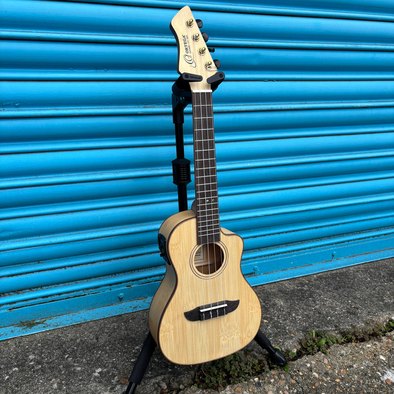 Ortega Horizon Series Electro Concert Ukulele in Bamboo Natural with Gig Bag RUBO-CE