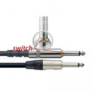 Stagg N Series 3m Instrument cable, Jack/Jack (m/m) with Mute Switch