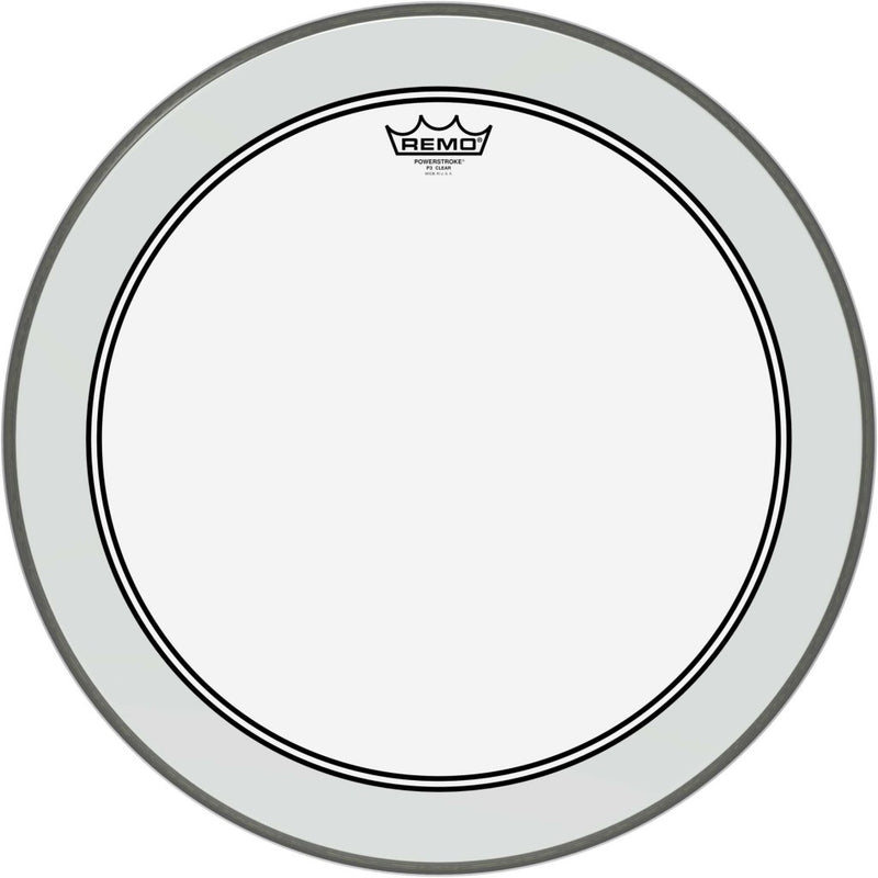 Remo 22" Powerstroke 3 Clear Bass Drum Head w/ Clear Top Dot