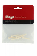 Stagg Bridge Pin Set (6 Pins) - White