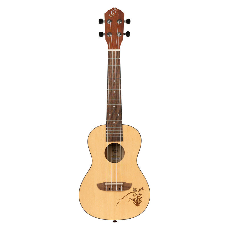 Ortega Bonfire Series Concert Ukulele in Spruce and Sapele Natural Finish RU5