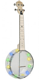 Gold Tone Little Gem Concert Banjo Transparent Ukulele with Gig Bag (With Built in LED Lights)