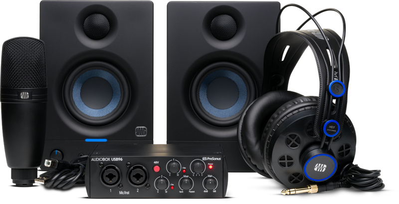 PreSonus Audiobox 96K Complete Audio Recording Bundle