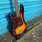 SX P Bass Style Electric Bass in 3 Colour Sunburst Left Handed with Gig Bag