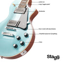 Stagg SEL-STD Standard Series Electric Guitar - Shoreline Blue