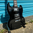 B-Stock Vintage V69 SG Style Electric Guitar Gloss Black