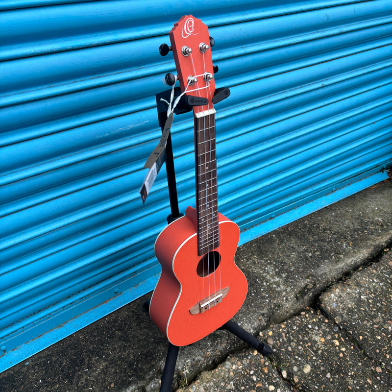 Ortega Earth Series Concert Ukulele Hokkaido Pumpkin Orange RUPUKI