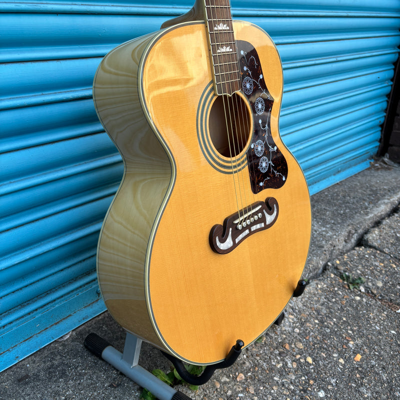 Pre-Loved Epiphone EJ-200 Natural Acoustic Guitar Inc Hardcase
