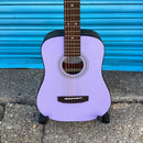 Cort Standard AD Mini Travel Acoustic Guitar in Open Pore Lavender with Gig Bag