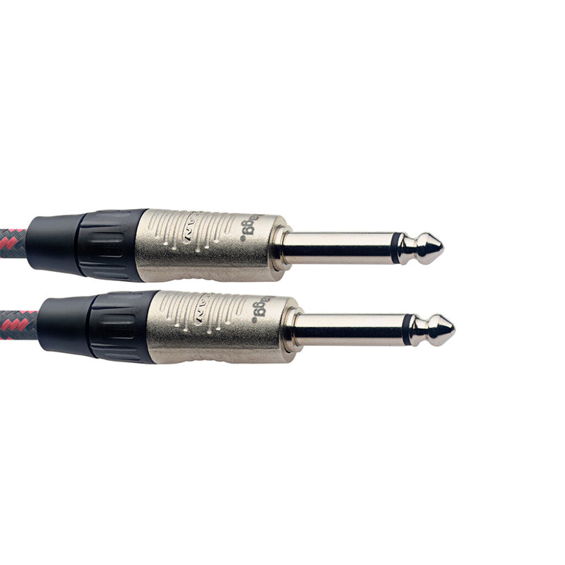 Stagg N Series 6.3mm Jack to 6.3mm Jack Cable - Vintage Tweed (Black)