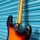 SX P Bass Style Electric Bass in 3 Colour Sunburst Left Handed with Gig Bag