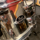 Pre-Loved Pearl Export Smokey Chrome 5 Piece Drum Kit including SBR Cymbals (20", 10", 12", 14", 14" Snare)