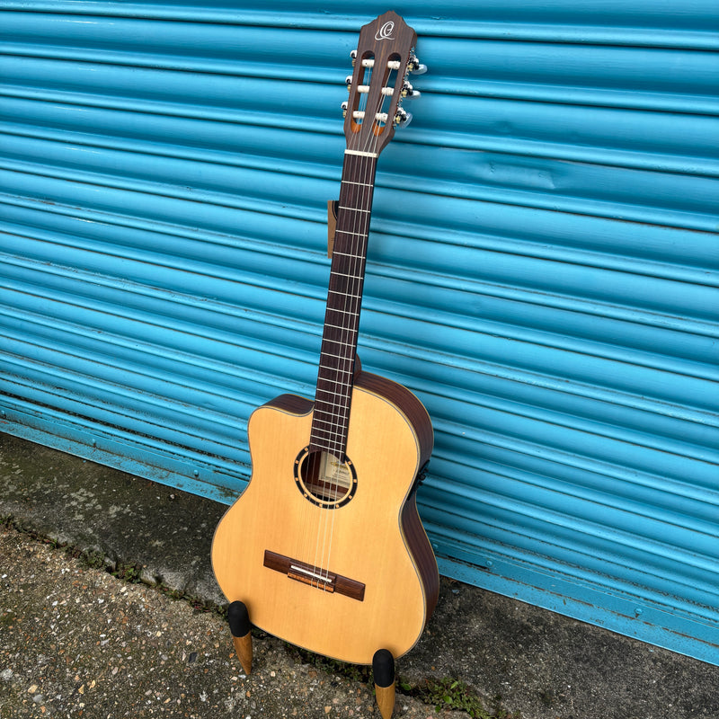 Ortega RCE125SN-L Slim Neck Electro Classical Guitar (Left Hand) Inc. Padded Gig Bag