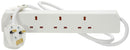 Mercury 4 Plug Extension Lead (White)