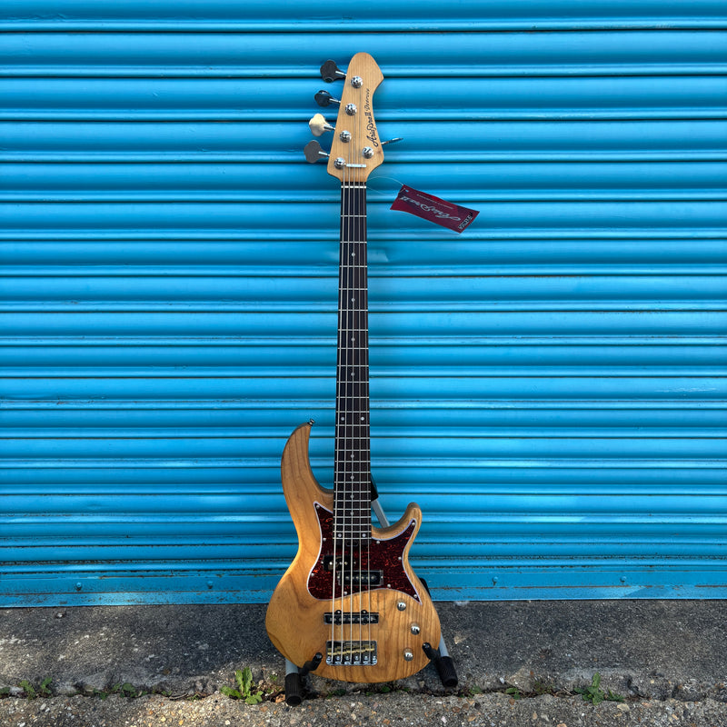 Aria 313 MK2 5 String Detroit Bass - Natural Finish