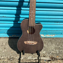 Ortega Earth Series Concert Preamp Ukulele 4 String - Okoume Coal Black