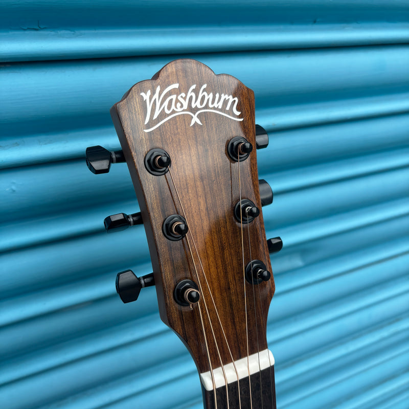 Washburn VITE S9V Bella Tono Studio Cutaway Electro Acoustic Guitar Gloss Charcoal Burst