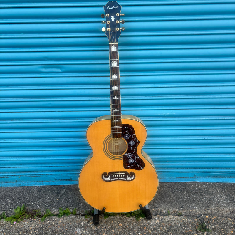 Pre-Loved Epiphone EJ-200 Natural Acoustic Guitar Inc Hardcase