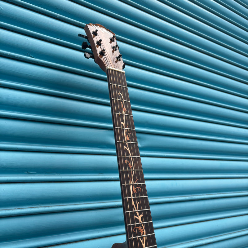 Washburn VITE S9V Bella Tono Studio Cutaway Electro Acoustic Guitar Gloss Charcoal Burst