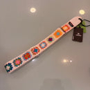 AMUMU Vegan Guitar Straps - Vintage Crochet Knit Pattern in Cream