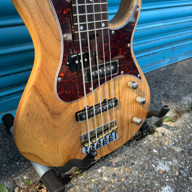 Aria 313 MK2 5 String Detroit Bass - Natural Finish