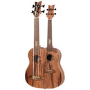 ORTEGA HYDRA-BSTE Custom Built Series Double-Neck UkeBass / Tenor Ukulele - Paldao Natural + Bag