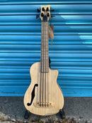 ORTEGA Bamboo Series Short Scale Uke Bass 4 String - Solid Bamboo + Bag