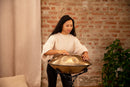 (Ex-Display) MEINL Sonic Energy Sensory Handpan Stainless Steel D Kurd 9 Notes 440 Hz - Vintage Gold