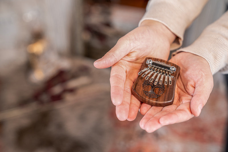 MEINL Sonic Energy Solid "Tree of Life" Mini Kalimba - 8 notes / black walnut